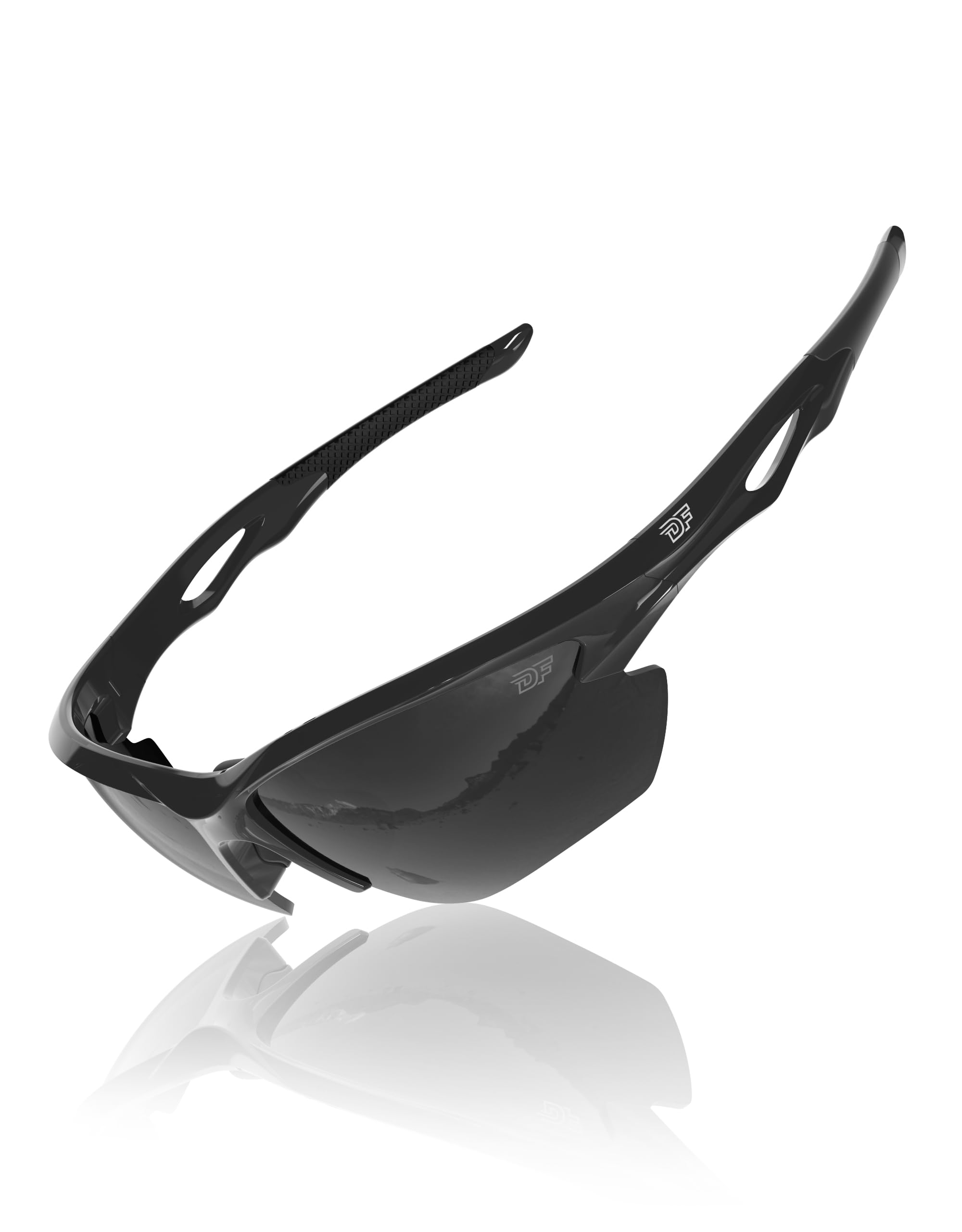 DEAFRAIN Polarized Sports Sunglasses for Men Women, Ideal for Cycling Running Baseball Softball with UV400 Protection