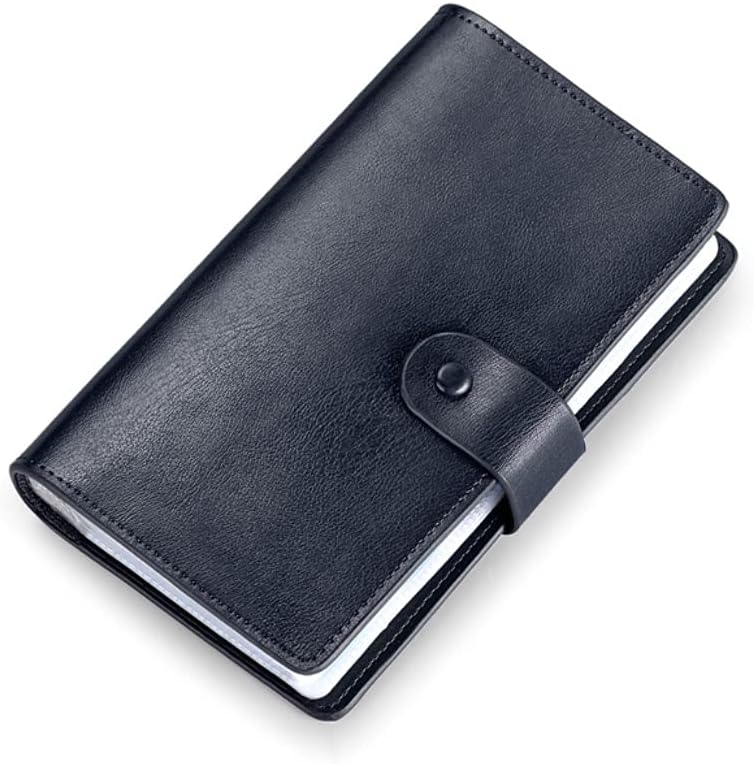 JERLA RFID Credit Card Holder book,Leather Business Card Organizer for Women Men 96 Card Slots (Pink)