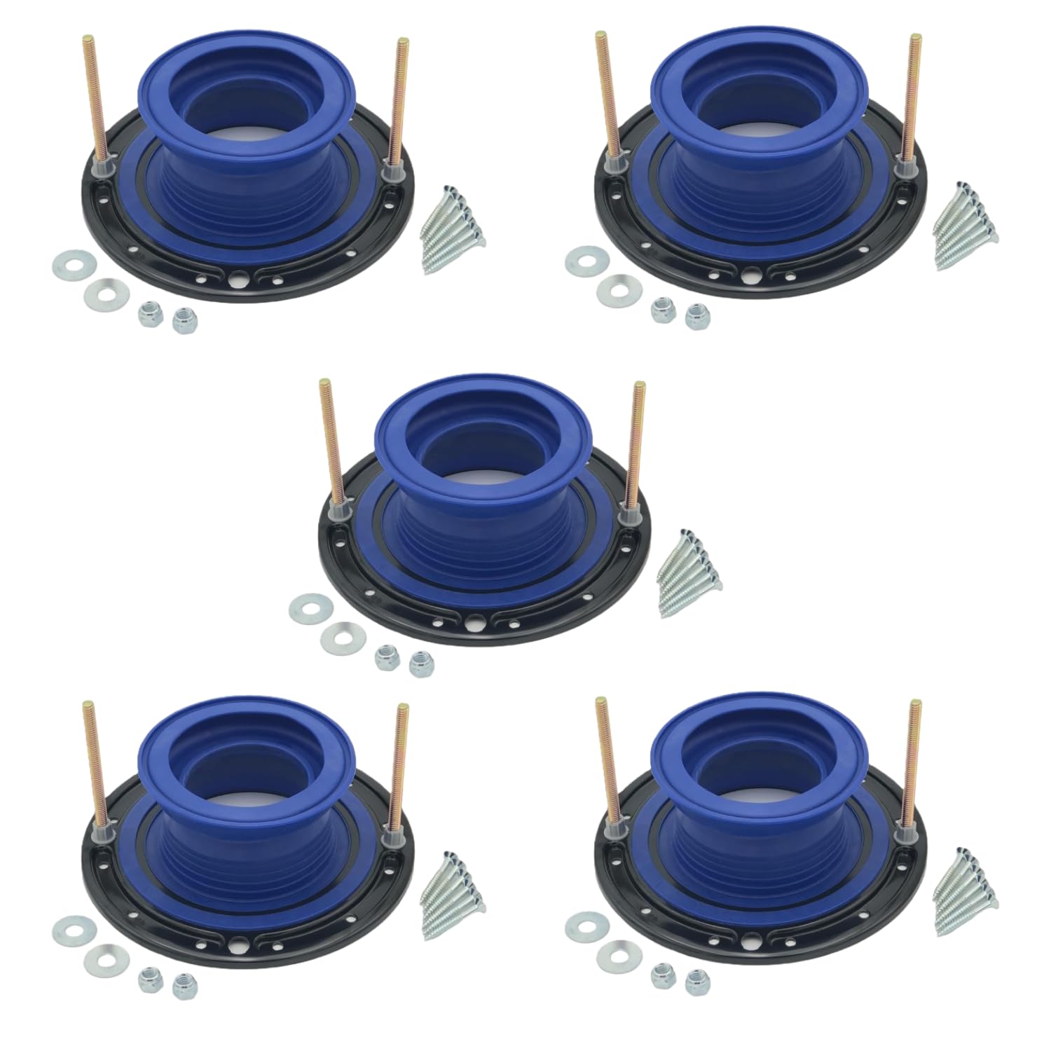 One N Done Toilet Flange Repair Kit - Toilet Kit For Low or Broken Toilet Flange. Toilet Wax Ring Replacement Kit W/Toilet Flange Extender Kit. No Wax Ring For Toilet Bowl Or Toilet Seal Required. 5X