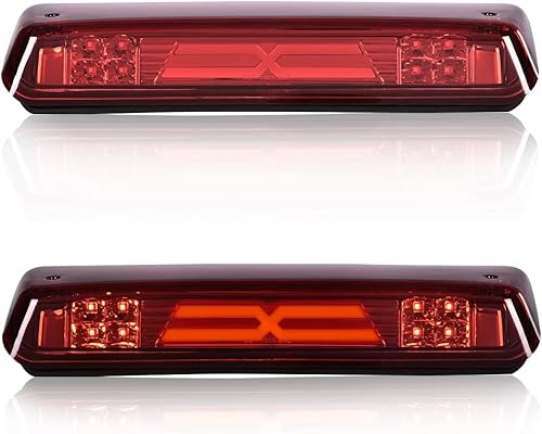 Miniatura 9 de PIT66 3 luz de freno LED, compatible con Ford F150 X 2004-2008 tipo barra LED de montaje alto, luz de freno trasera trasera de carga, lente roja,