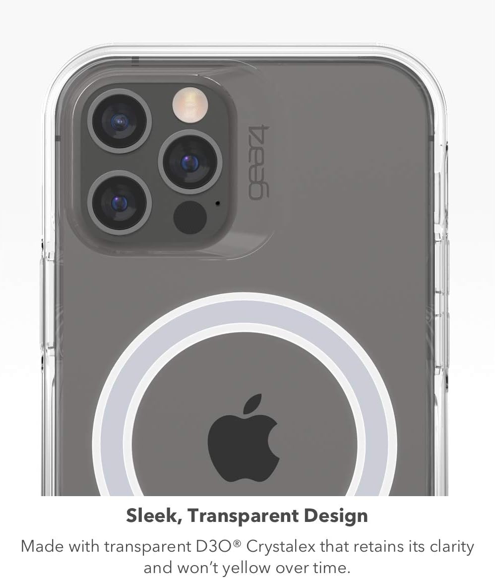 ZAGG Gear4 Crystal Palace Snap Case - Crystal Clear Impact Protection with MagSafe Compatibility for Apple 12 Pro Max