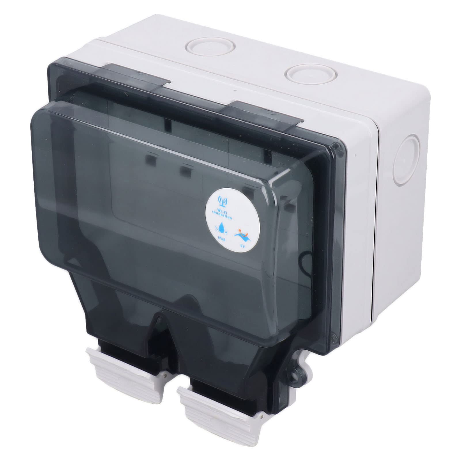 Wifi Smart Outlet, UK 110-250V Wifi Socket IP66 Waterproof Flame Retardant 13A Visible Support Voice Control for Bathroom (SNW-2S)-image-48