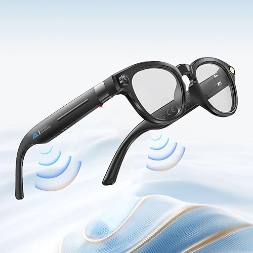Miniatura 7 de PUSOKEI Smart Glasses with Camera, AI Translation Glass, 4K Video Recording Camera Glasses with Noise Canceling Mic, Touch Control, Open Ear Audio,