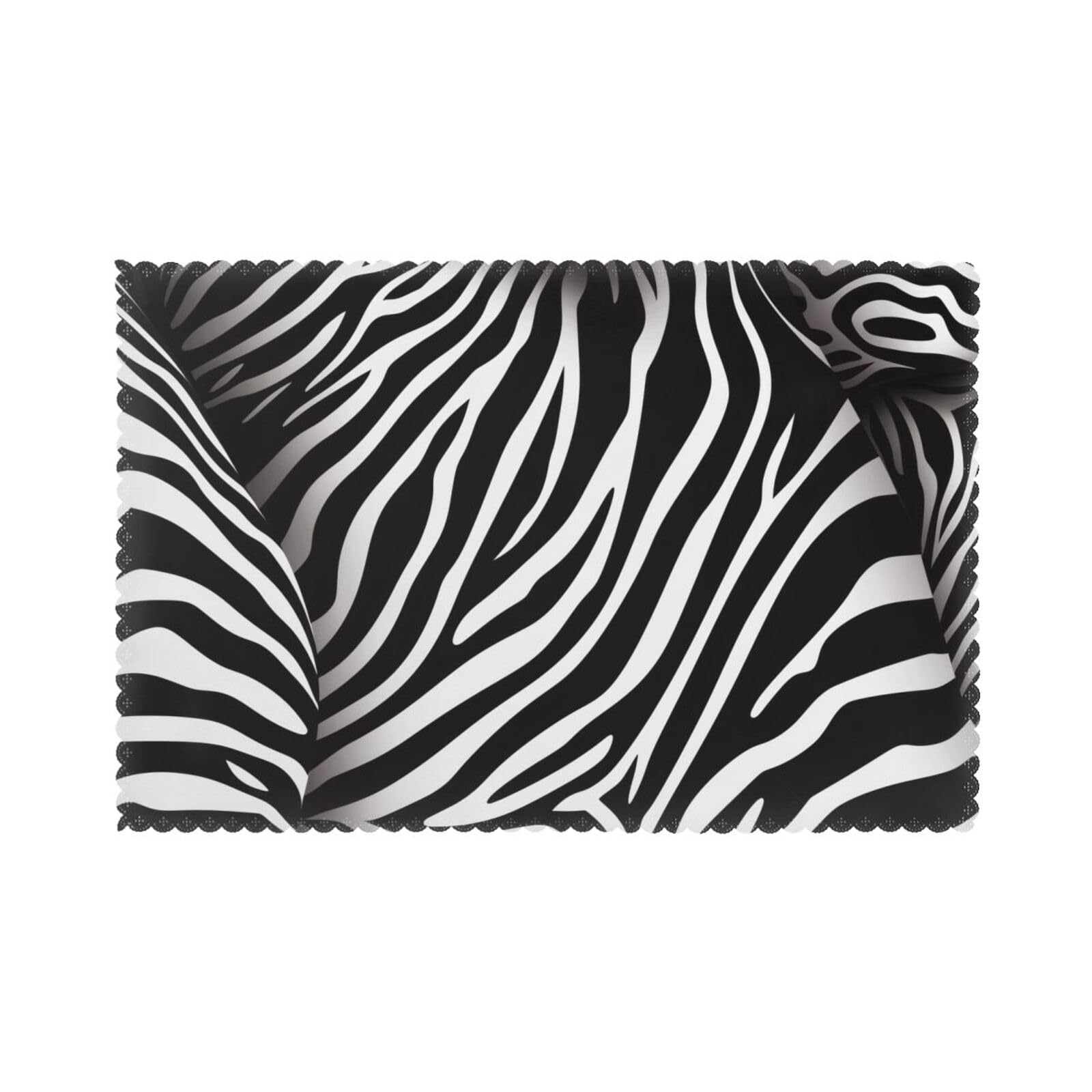 Zebra Print Printed Placemat Heat Resistant Place Mats Set of 6 PCS Washable Kitchen Table Mats, 12x18 Inch
