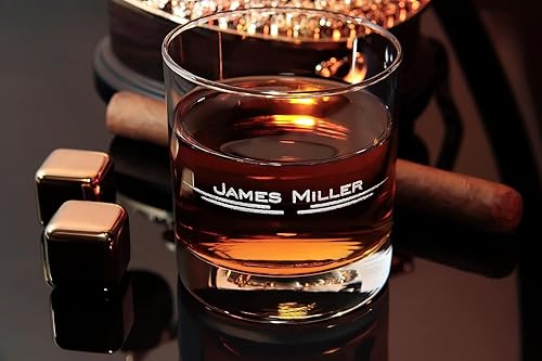 Miniatura 5 de Personalized Whiskey Glass - Engraved Custom Glassware for Bourbon, Scotch, and More  Unique Gift for Whiskey Lovers - Free Customization and Fast