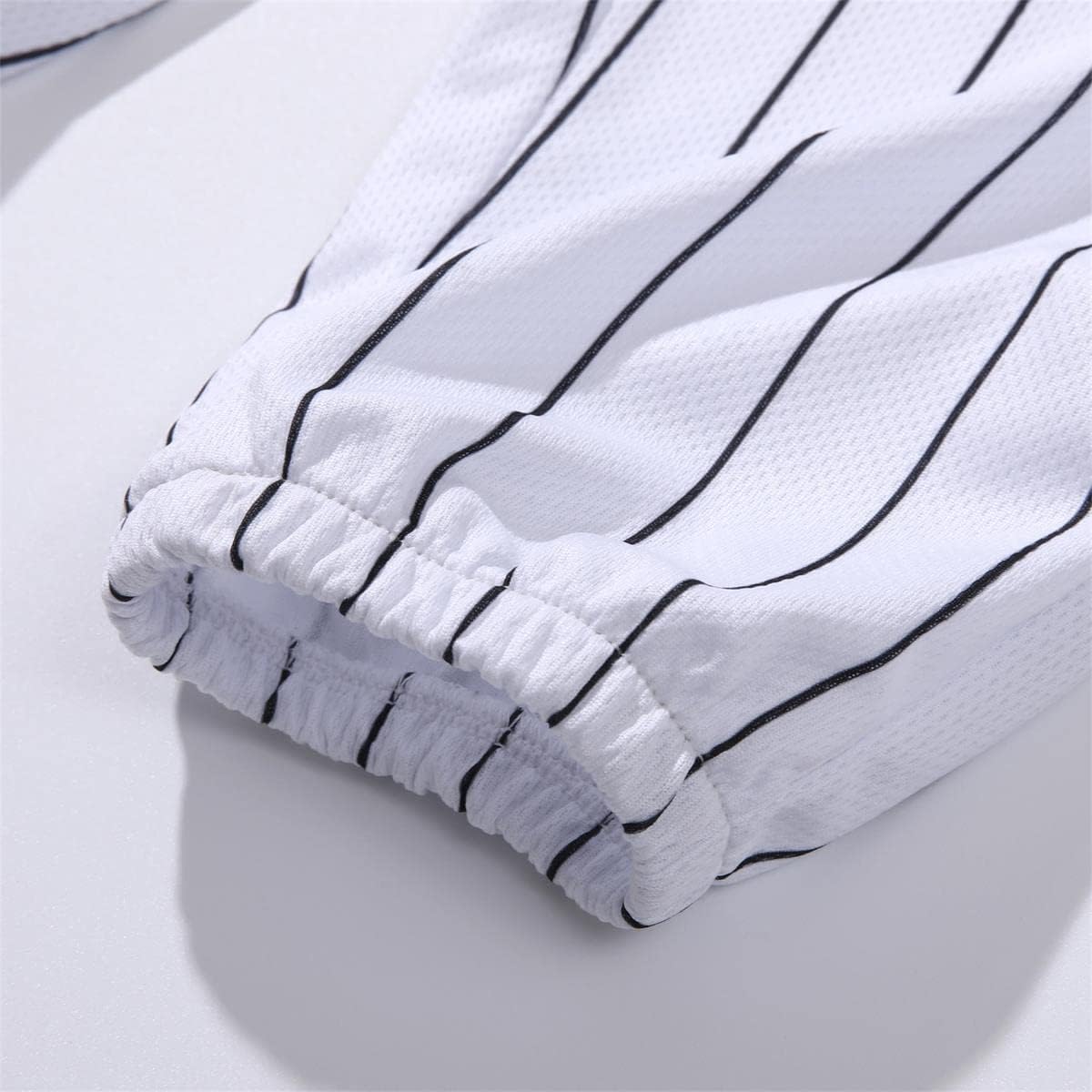 Mowbeat Baby Boy Baseball Outfit 2 Year Old Birthday Baseball Jersey Boys Striped Pants Set 2nd Birthday Shirt