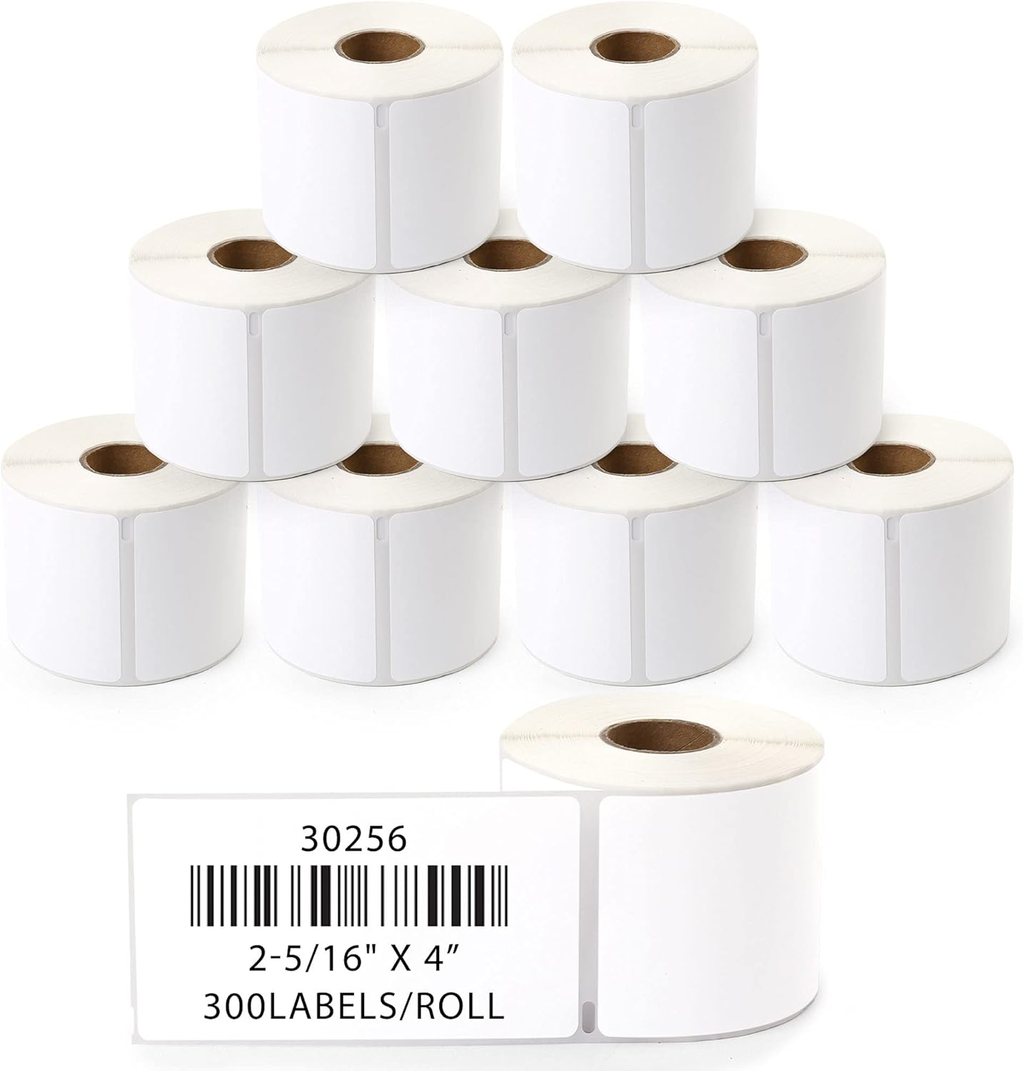 LotFancy 2-5/16" x 4” Thermal Labels Compatible with DYMO Labelwriter 30256, Shipping Labels (10 Rolls, 300 Label/Roll), Address Barcode Postage Multipurpose, 4XL Rollo & Zebra Desktop Printers
