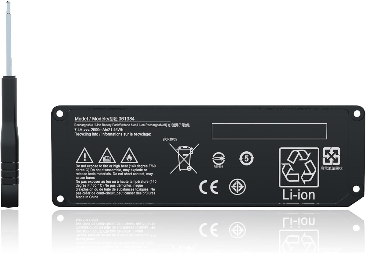 Battery for Bose SoundLink Mini I Speaker 7.4V 21.46Wh 2900mAh | High Capacity,US Version | Compatible with Mini 1 (Not Gen 2) | No Control Board or Cable Included