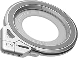 Aulumu G09 Magnetic Ring Grip | Omnidirectional Rotation | MagSafe Compatible | Aluminium Alloy Construction | Stable Dual-Sided Magnetic Attachment | Includes Handle Ring Phone Stand- Silver - 1
