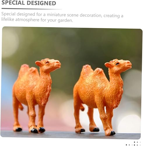 Miniatura 4 de Angoily 40 pcs Camel Toy for Kids Animal Model Ornament Supplies Table Frame Desktop Sculpture Puppet Ornaments Decorations Succulent Plants Puzzle