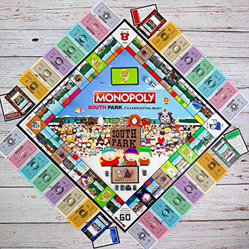 Image of Monopoly South Park | Based on Comedy Central South Park Show | Featuring Familiar Locations, Episodes, and Characters | Officially-Licensed & Collectible Monopoly