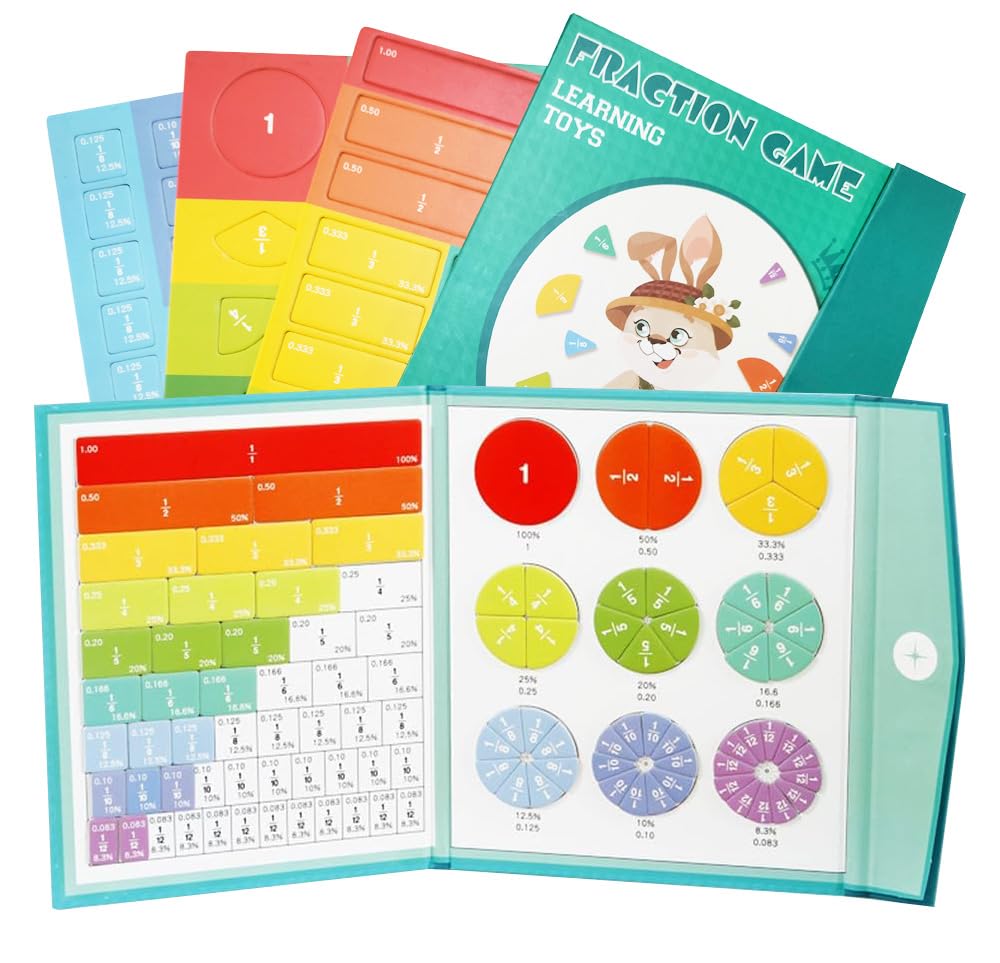 Amazon.co.jp: Magnetic Montessori Fraction Puzzles Magnetic
