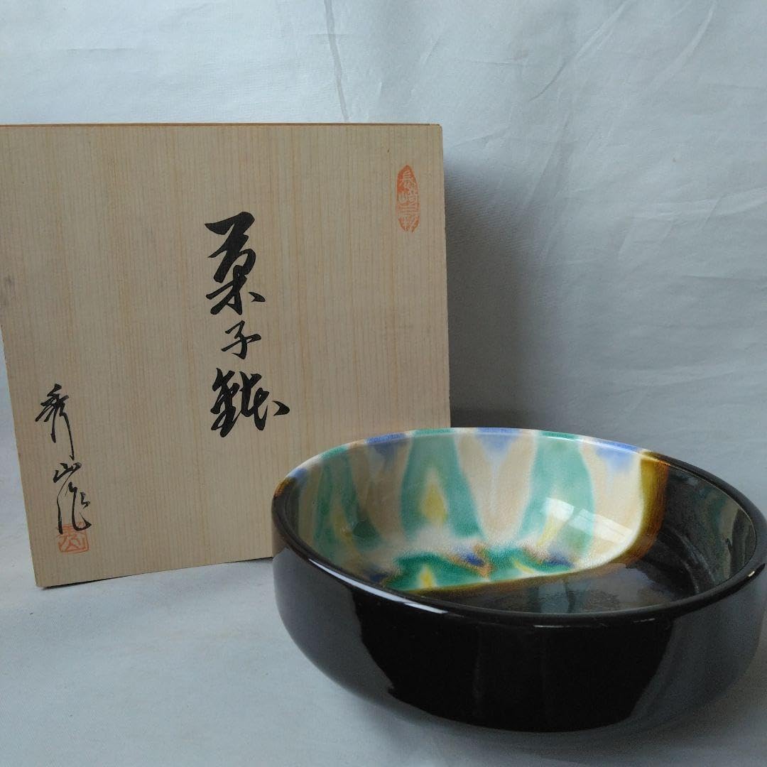 送料無料 江戸時代　豊楽焼　3代豊助作　菓子鉢　共箱　本物保証　★珍品★ 送料無料 江戸時代 豊楽焼 3代豊助作 菓子鉢 共箱 本物保証 ☆珍品