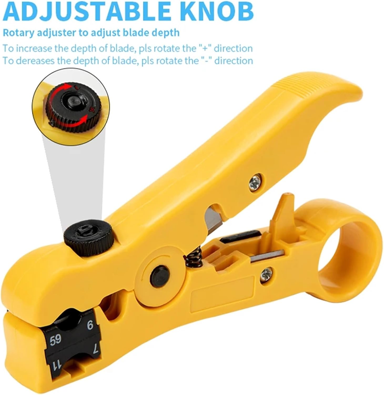 Automatic Stripping Pliers Universal Coaxial Cable Wire Stripper Wire Cable Tools Stripping Crimping Tools With Hexagon Wrench (Color : MT-505-01)