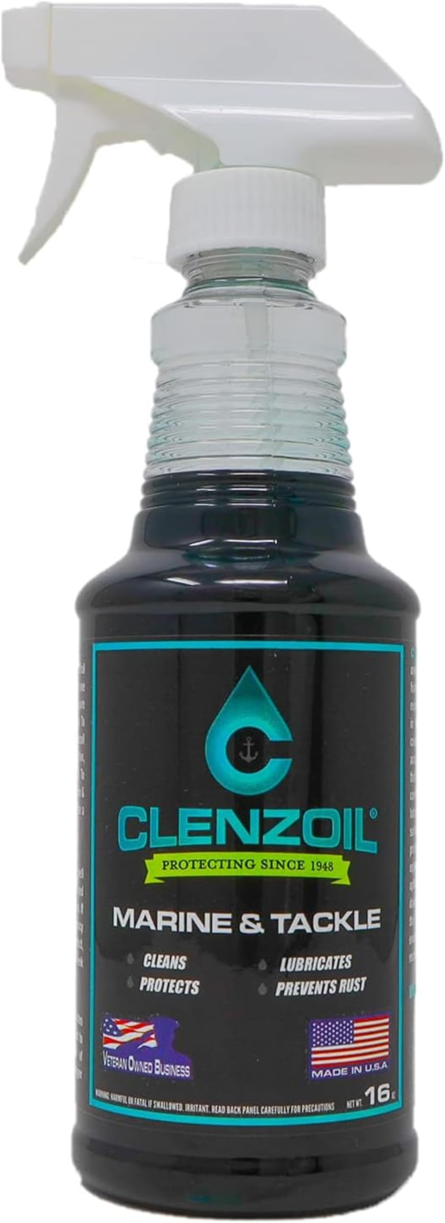 CLENZOIL Marine & Tackle - Fishing Gear Oil Lubricant - for Fish Care Reels, Boat Motors, Downriggers & More - Easily Oils Applicator
