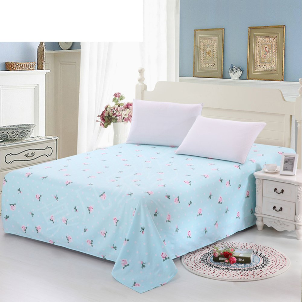 Drap en coton imprimé dessin animé double 200x230cm pour lit confortable