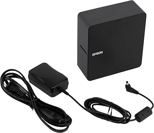 LABELWORKS Epson LW-C610PX-BLK Impresora Portátil Premium Bluetooth para Etiquetas con Adaptador de CA – Crea Etiquetas para Manualidades y