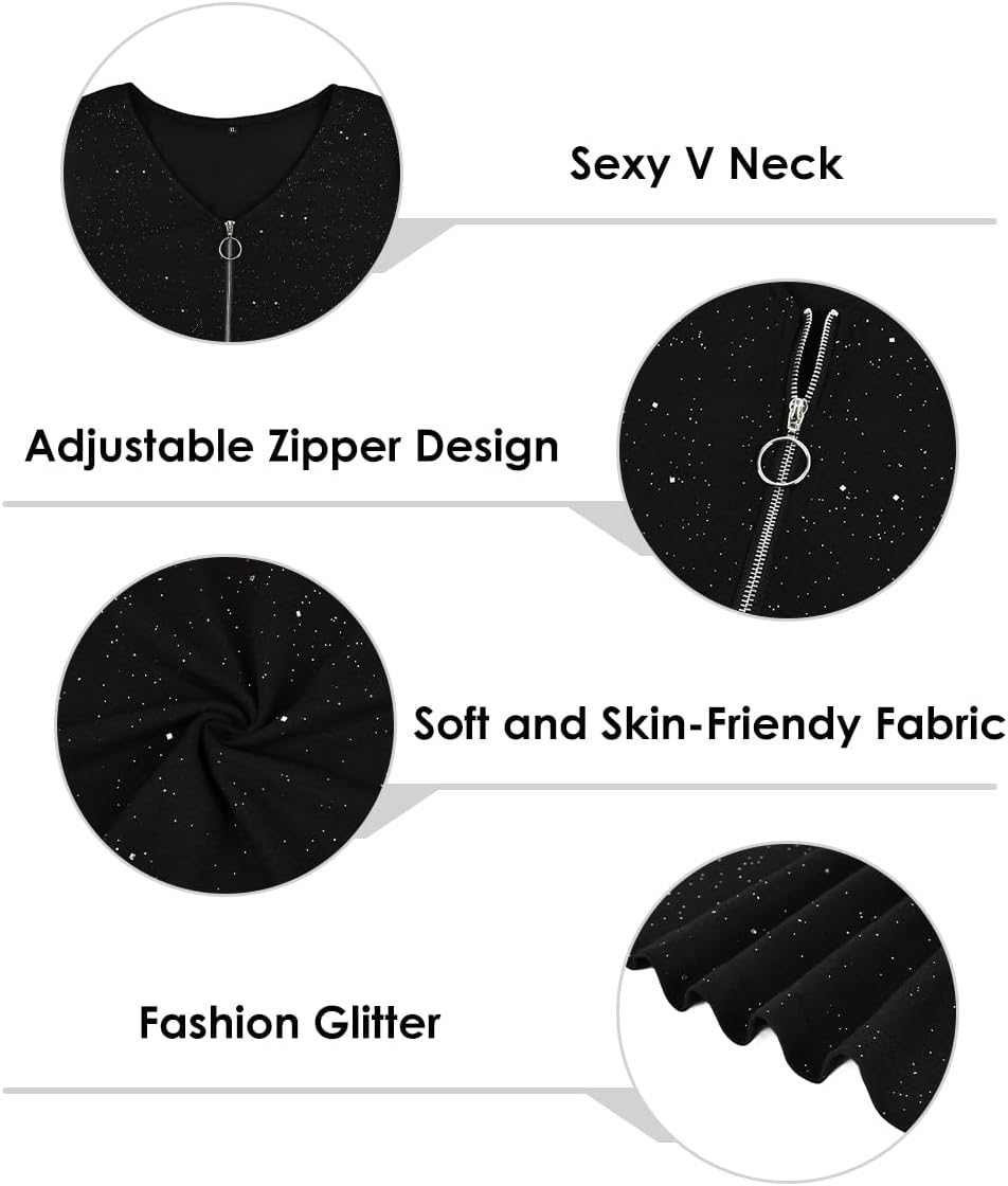 TIYOMI Plus Size Tops for Women Short Sleeve Sexy V Neck Shirts Plain Basic Solid Color Tunic Spring Summer XL-5XL 14W-28W - Image 5