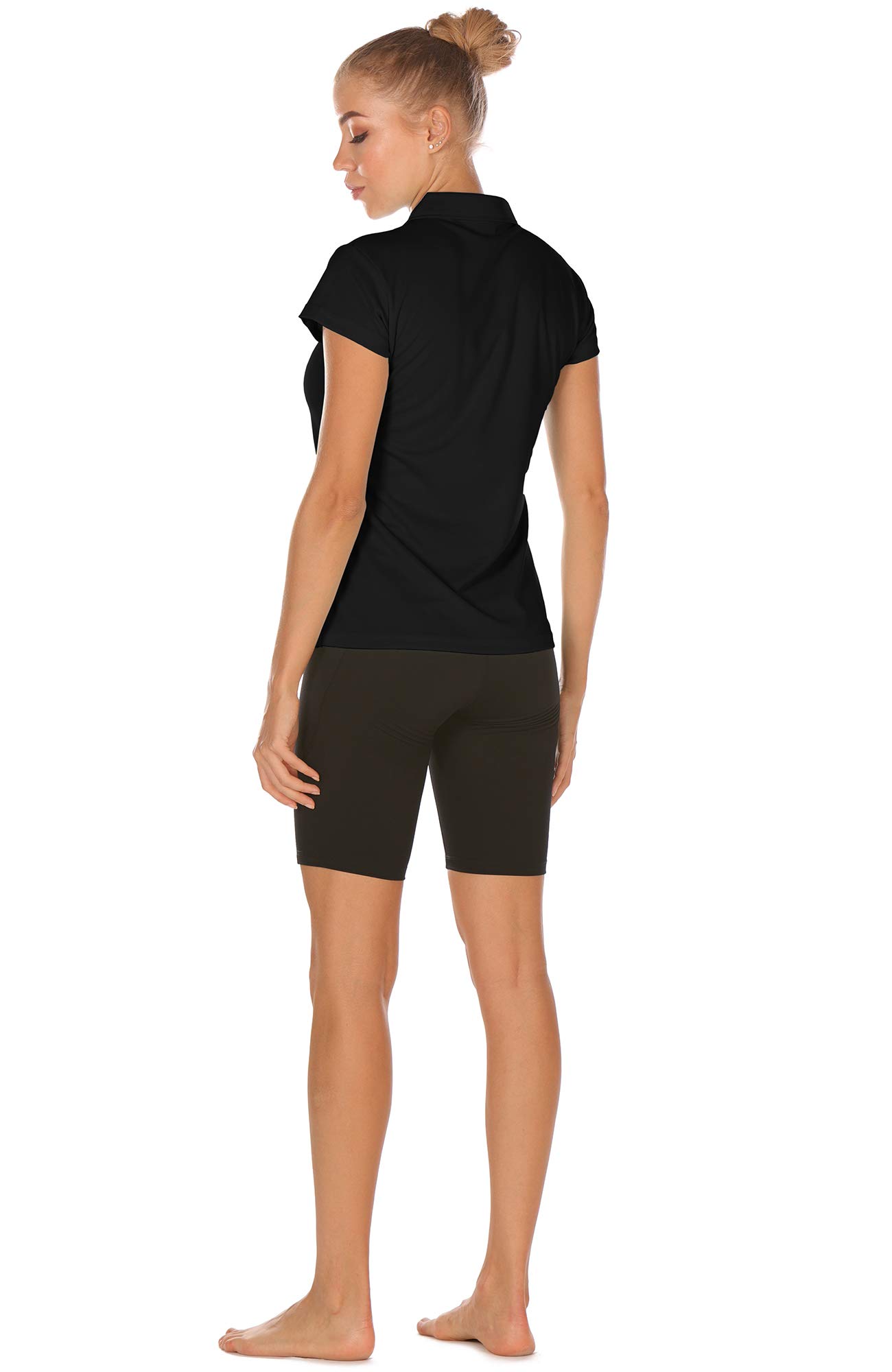 icyzone, Polo da Donna Traspirante ad Asciugatura Rapida a Maniche Polo Corte da Tennis, Golf