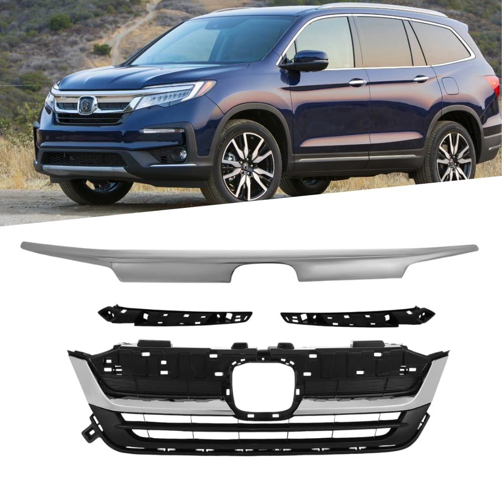 Amazon.com: POWECHOX Front Grill Pack of Upper Chrome Trim Molding