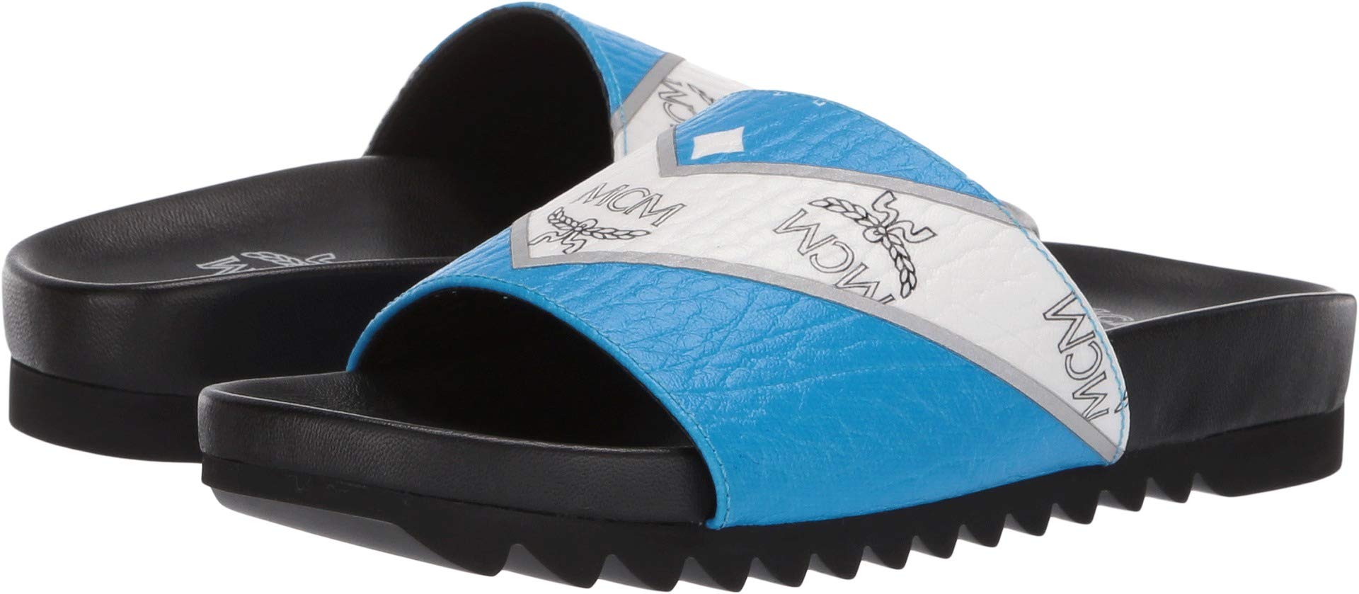 Women's Visetos Mcm White Slides MCM White Visetos Coated