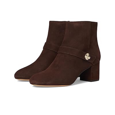 Kate Spade New York Spade Flower Suede Heeled Ankle Bootie Women