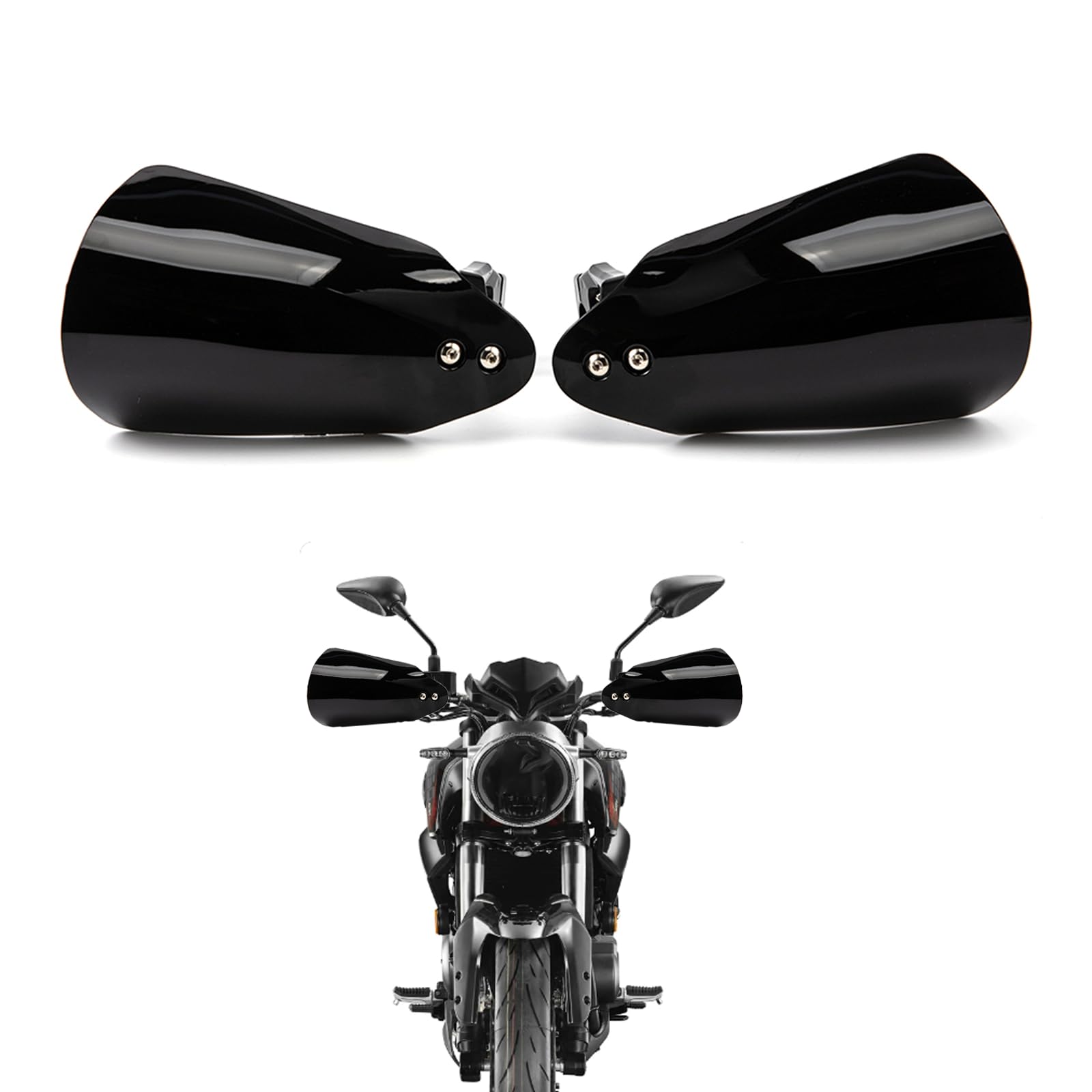 Paramani per moto Universal Grip Guard Shield Paramani per moto Applicabili con manubrio da 22 mm, 25 mm e 28 mm Dispositivi di protezione (Nero)