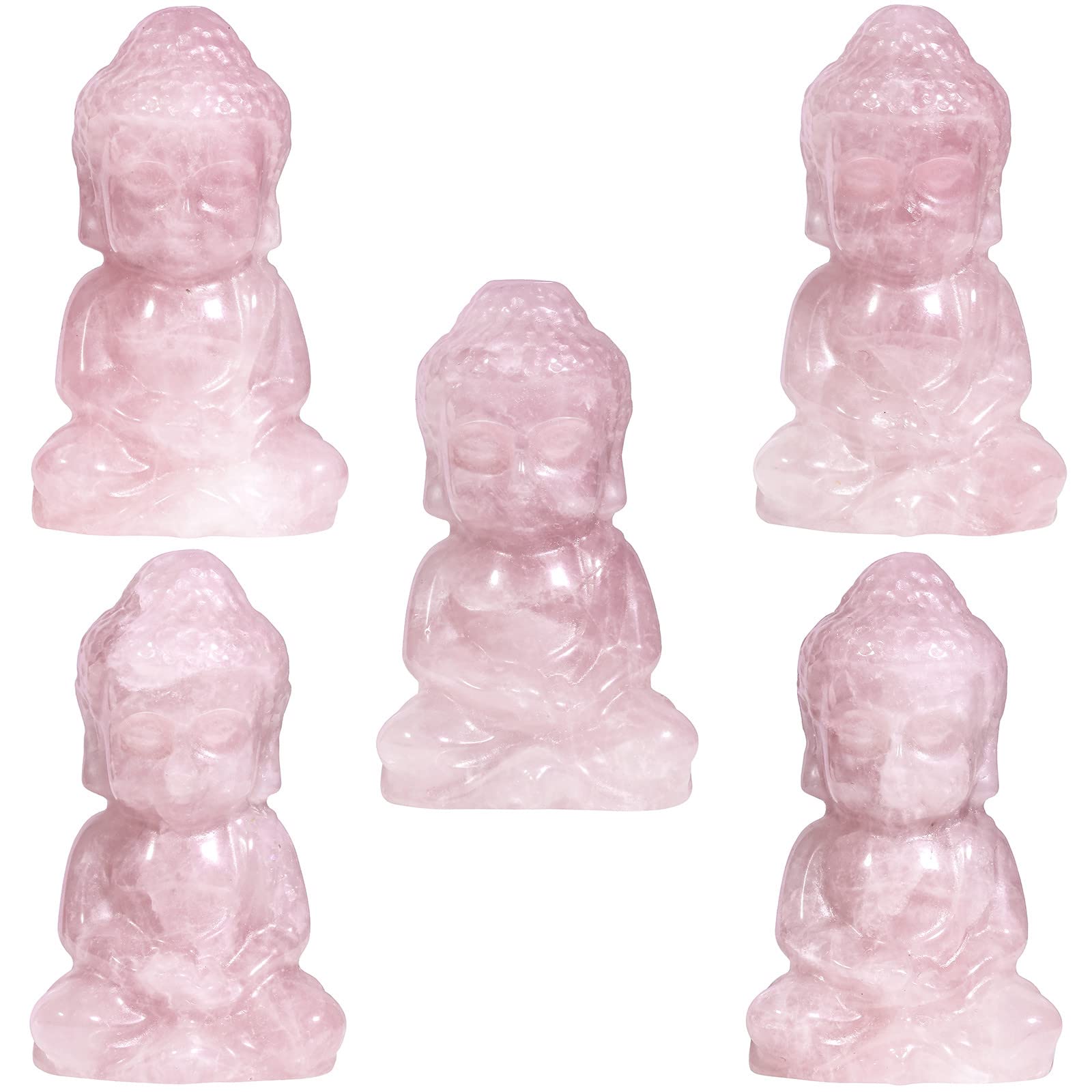 mookaitedecor Rose Quartz Crystal Baby Buddha Statue - Image 4