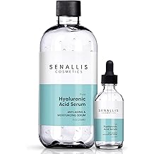 透明质酸精华液 8 液体盎司和 2 液体盎司,由纯透明质酸制成,抗衰老/皱纹,超保湿保湿霜,可减少美国制造的干燥皮肤