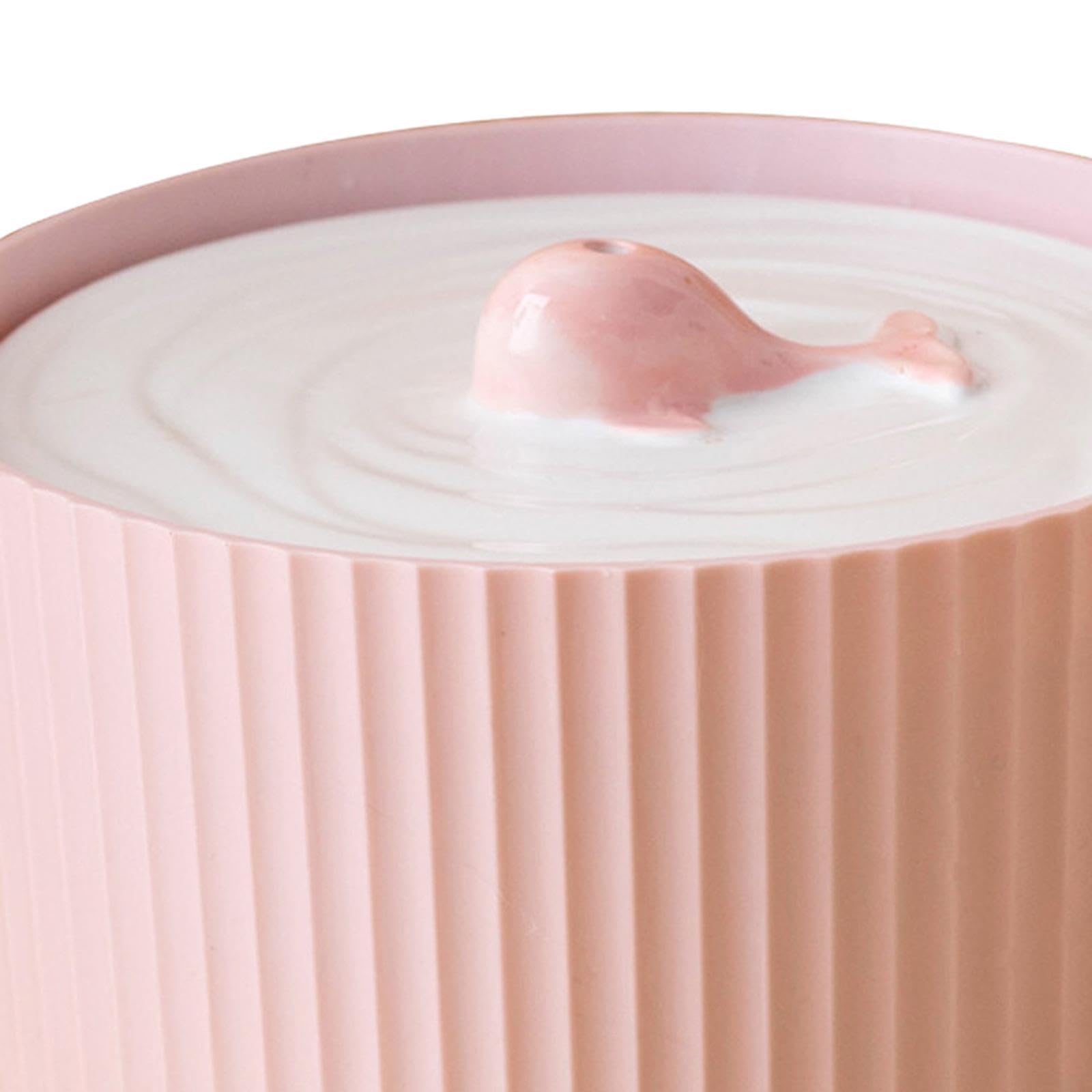 Fuente de Cerámica para Mascotas, Dispensador Automático de Agua, Rosa