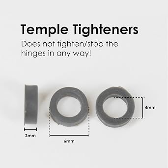 Eyeglass Temple Tighteners | 10 Pieces (5 Pairs) | Black