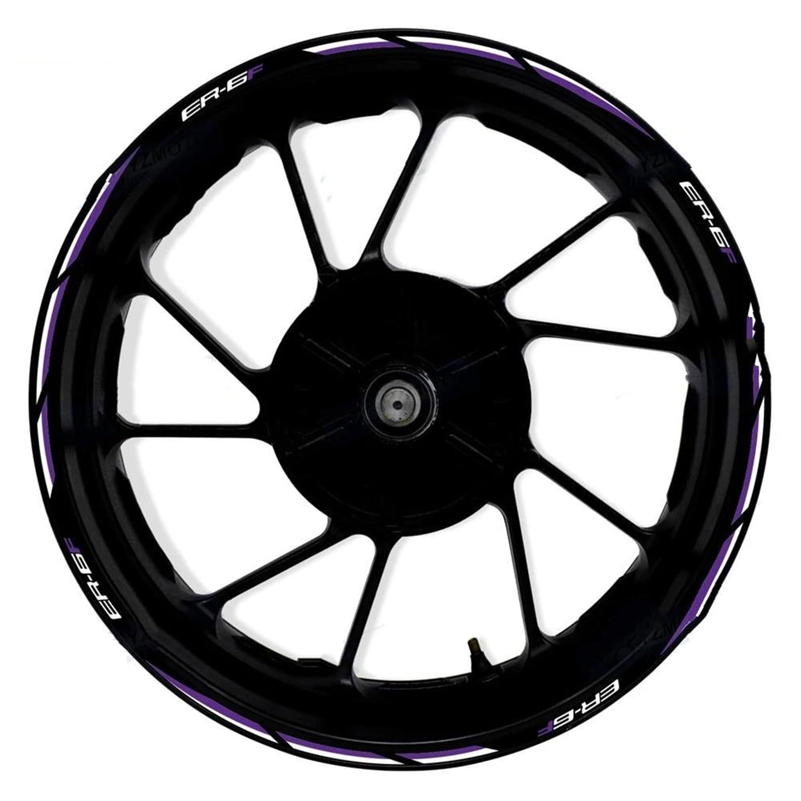 Motorcycle 17 Inch Front and Rear Wheel Hub Decal Modified for Kawasaki ER-6F ER6F ER 6F Rim Stickers Motorbike(Color8)