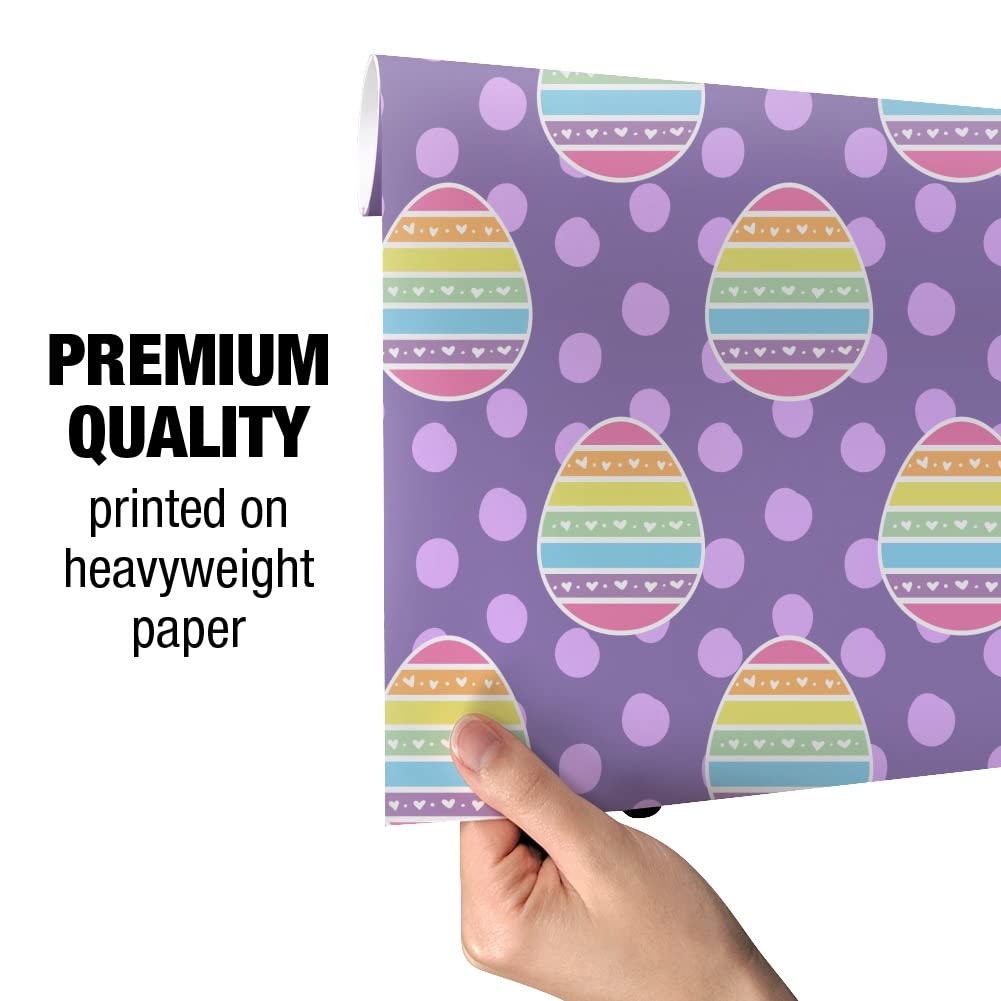 Cute Rainbow Easter Egg Gift Wrap Paper - 30x72 Inch Roll Colorful Wrapping Paper