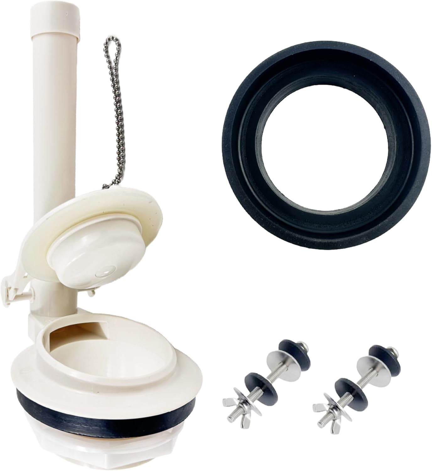 Toilet Flush Valve Fit for American Standard Champion 4 Titan Duravit, Fit for American Standard 4149a 4215a 4260 4266, Kit with Flapper Gasket Bolt Kit