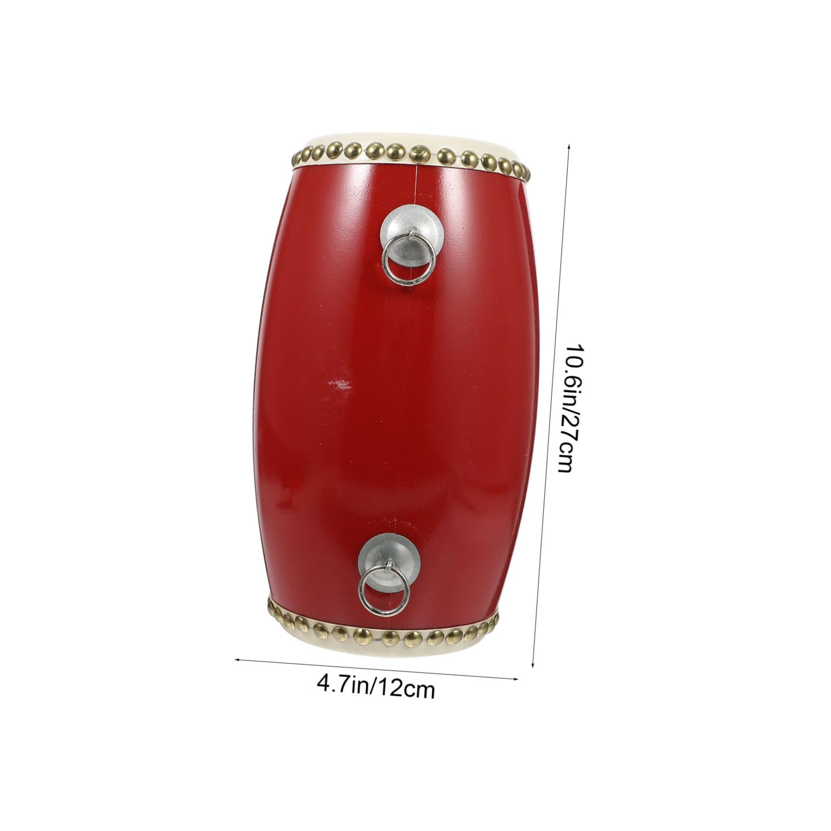 TOYANDONA 12cm Chinese Waist Drum Hand Drum Set Toddler Percussion Portable Strap Red