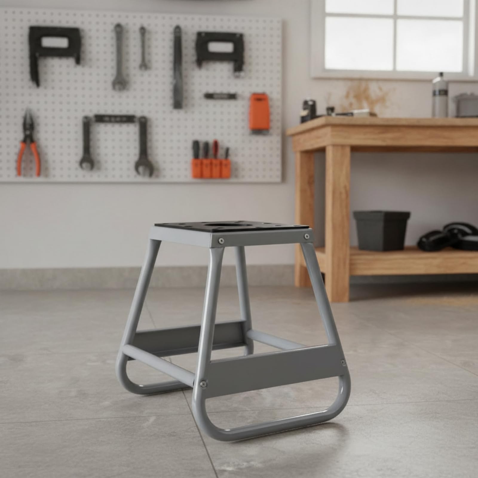 Soporte de Reparación de Motocicleta Soporte Elevador Caballete Base Taller Hierro Resistente Elevación Estable Adecuado para Mantenimiento de Cadena