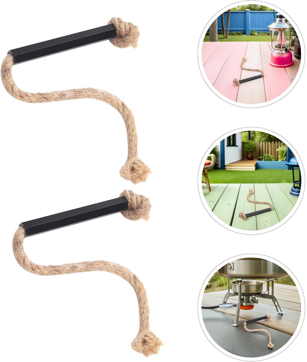 5pcs Outdoor Fire Starter Rope Aluminum Tube Lighter | Hemp Rope Wax Blend, Quick Ignition and Waterproof Design, Portable Flames