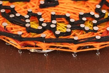 Wizardi Creative Kit/String Art - Pumpkin. DIY Kit. String Art Supplies and Patterns. Craft for Adults. Embroidery for Beginners. Home Decor. ABC-024 Abris Art