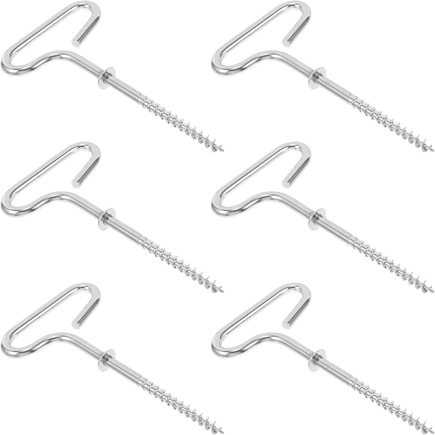 Kisangel 6pcs 20.5cm Large Spiral Ice Fishing Tent Stakes Metal Ground Anchors Camping Tent Pegs for Outdoor Shelter and Ice Fishing Rod Stand