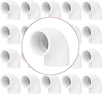 Vista 43 de Paquete de 20 conectores de tubería de PVC de 1/2" con codo de 45 grados (Socket x Socket) de calidad para muebles SCH40, adaptador de esquina