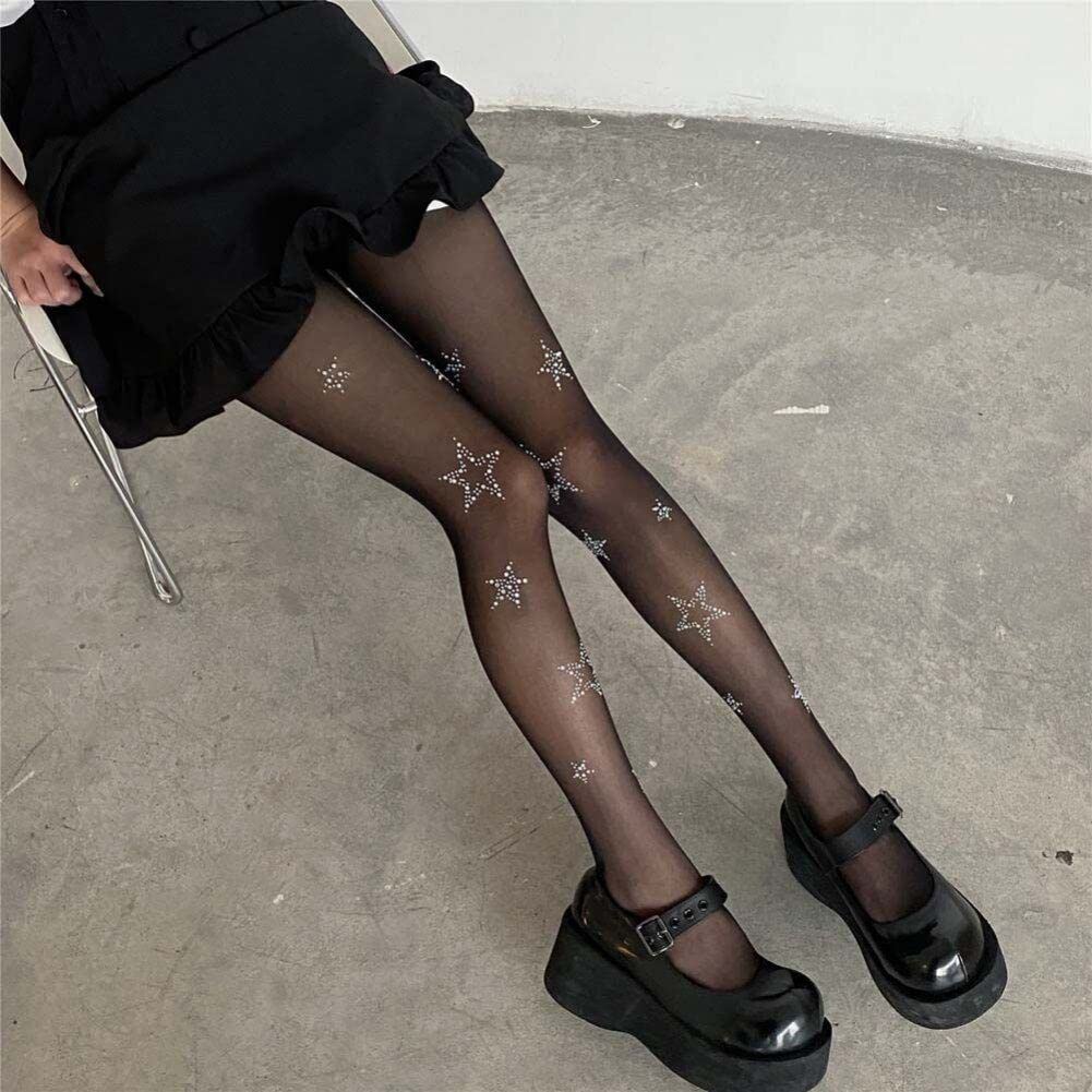 Collant Fogal Étoile 546 Noir Avec Strass – Taille S, 40 Deniers, Neuf Avec étiquettes