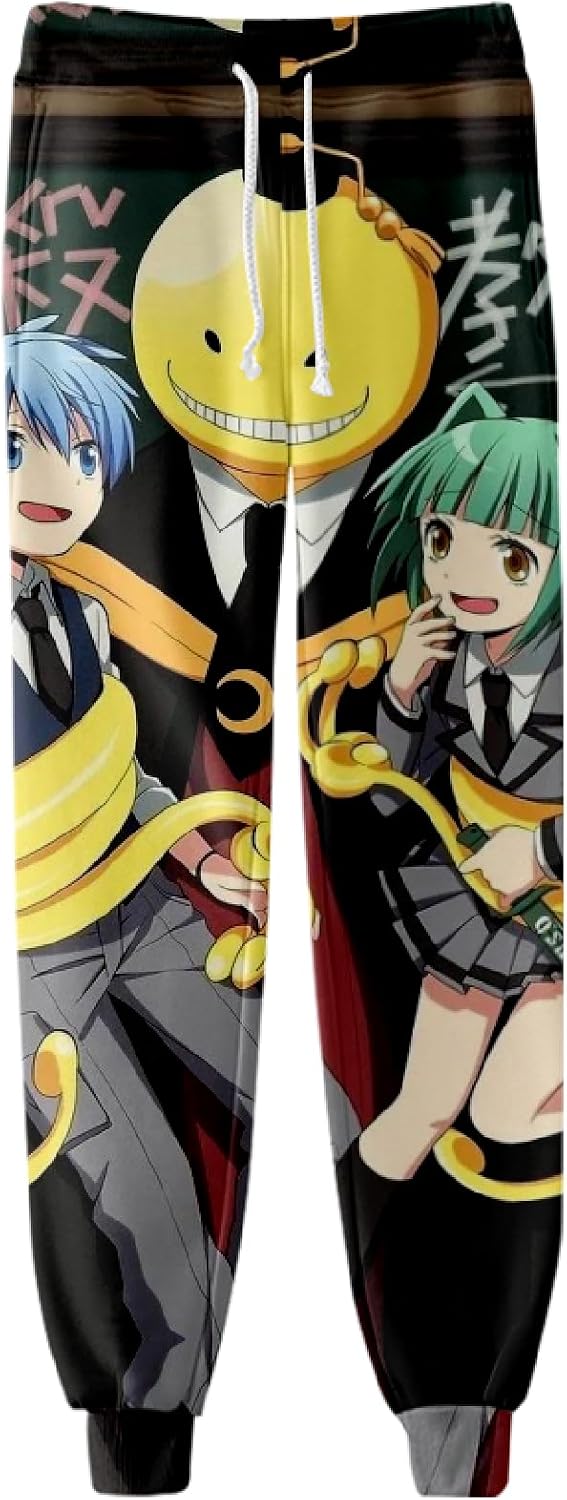ISaikoy Anime Assassination Classroom Pants Koro Sensei Trousers Gym Joggers Drawstring Cosplay Costume Sweatpants