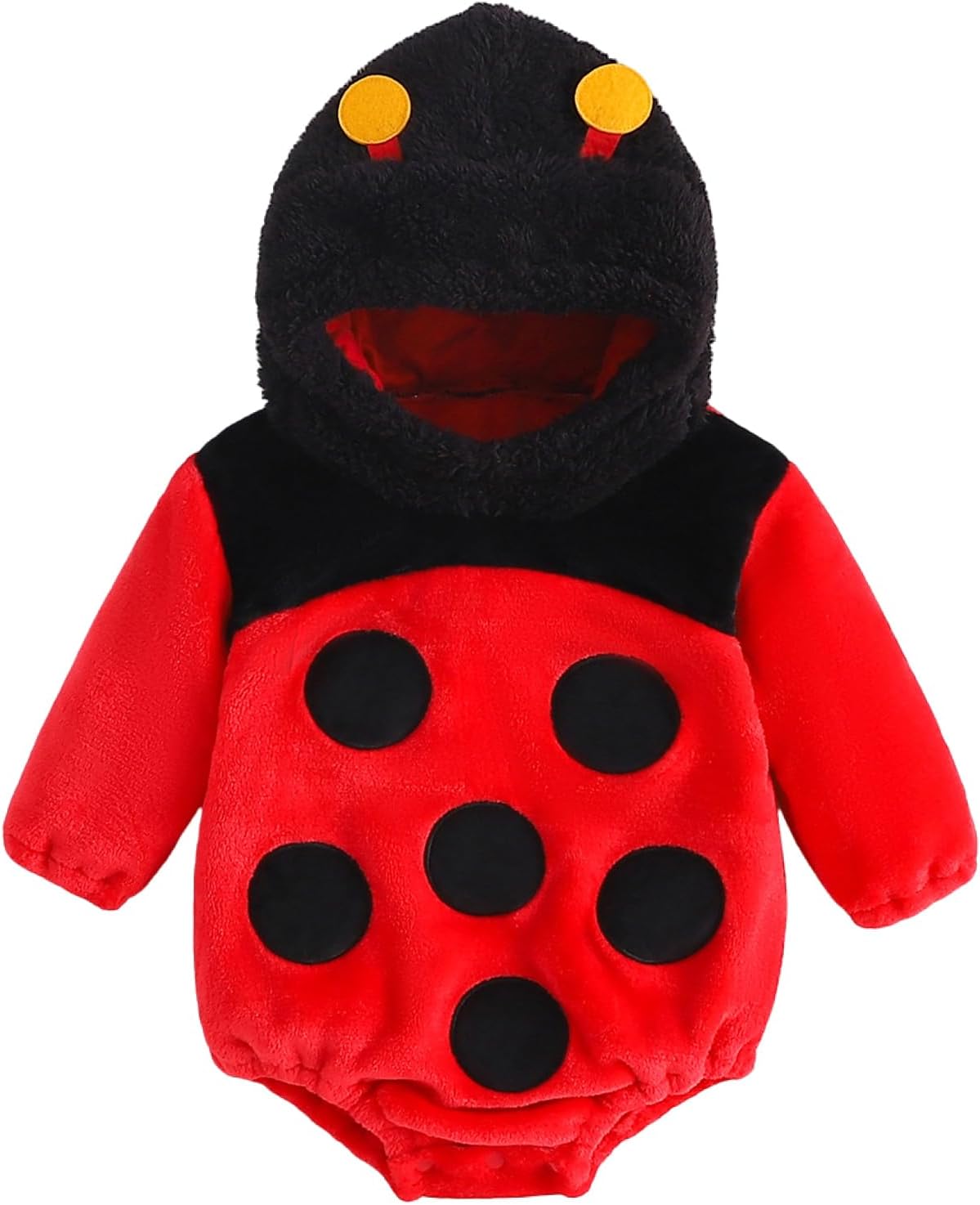 Infant Boy Girl Halloween Animal Costume Newborn Baby Flannel Hooded Rompers Fall Winter Long Sleeve Fleece Bodysuit