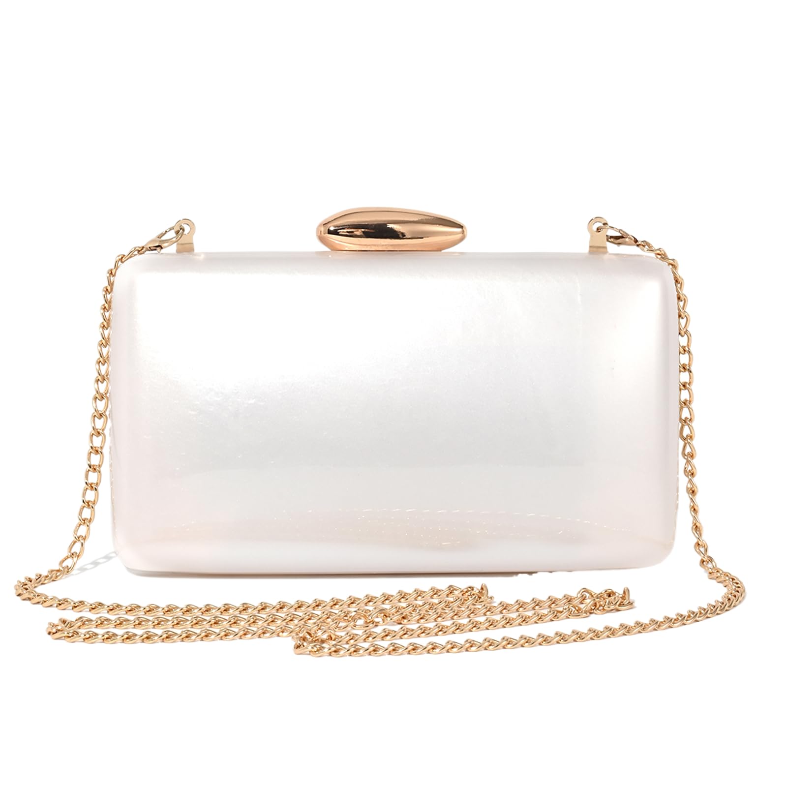Ryxuzer Pearl Acrylic Purse Clutch,Wedding Guest Dresses For Women Pearl Purse Shell Evening Bag