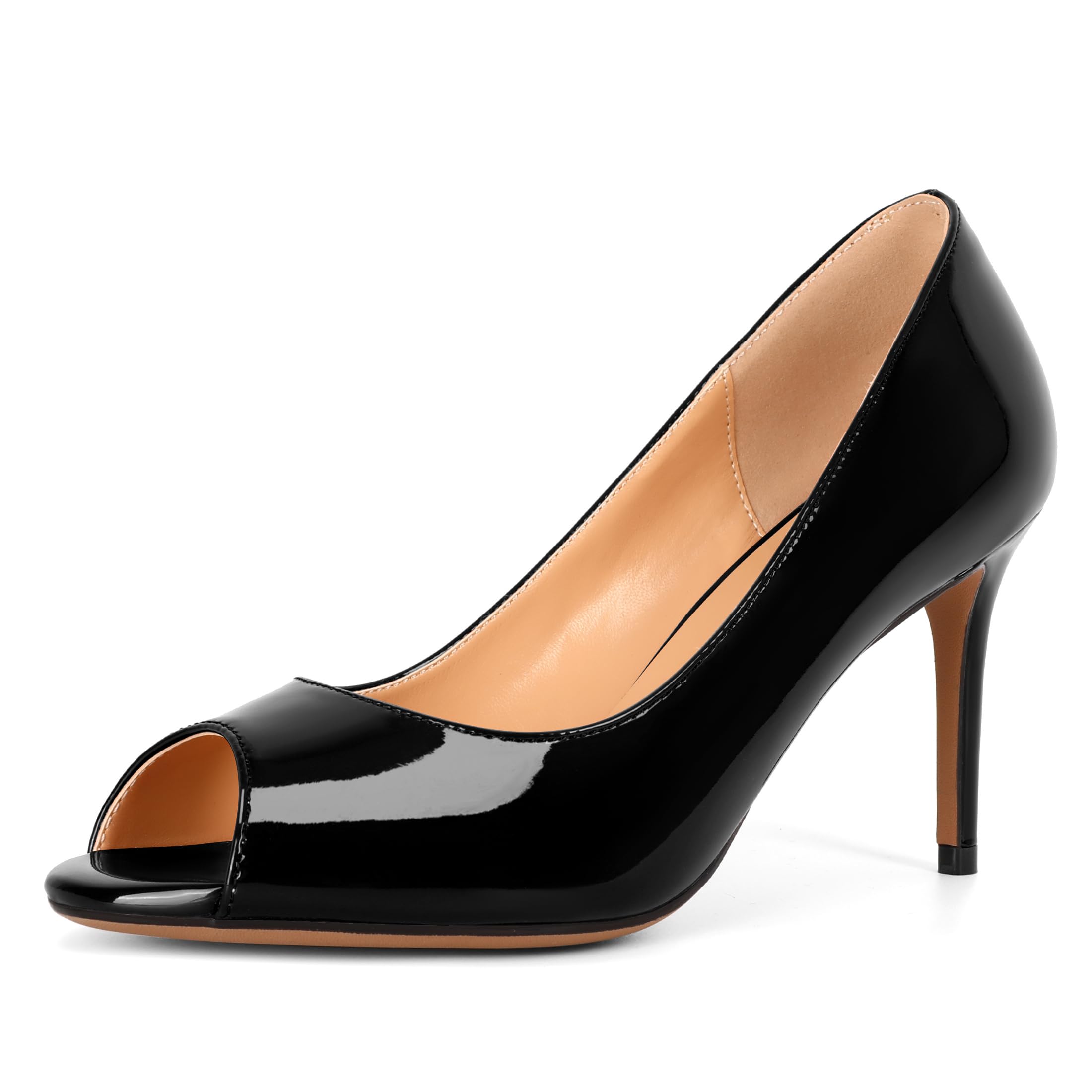 Elashe Peep Toes Damen Pumps Stiletto High Heels Slip On Hoher Schuhe Sexy Open Toe Elegante und Bequeme Party Schuhe