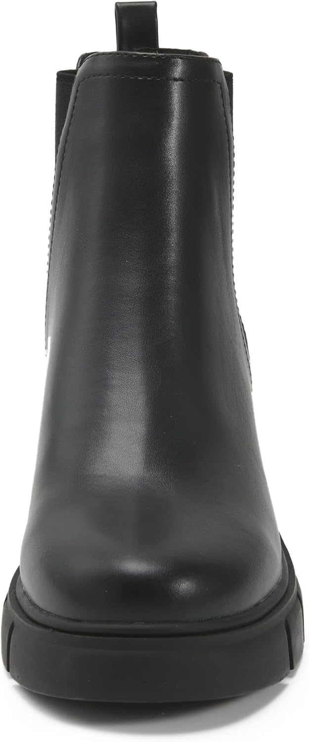 REDTOP Women's Chelsea Boots Elastic Chunky Block Heel Platform Lug Sole Ankle Booties - Image 8