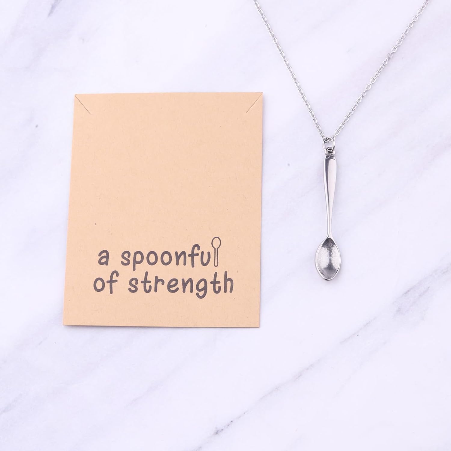 BLEOUK Spoon Theory Necklace Spoon theory Jewelry Spooniess Chronic Pain Chronic Illness Warrior Gift