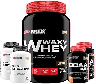 Kit Waxy Whey 900g + 2x BCAA 100g + 2x Power Creatina 100g - Bodybuilders