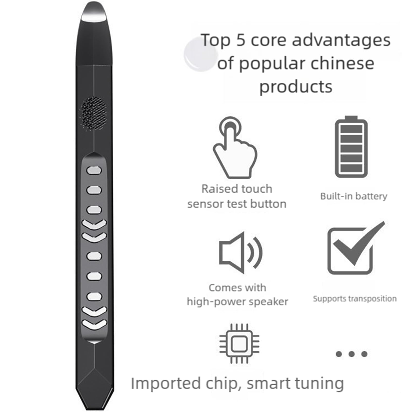 Kompaktes tragbares Blasinstrument für neue Musiker mit leisem Kopfhörermodus, kompaktes elektrisches Blasinstrument