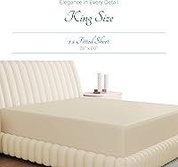 Vista 184 de Carressa Linen Sábana bajera ajustable 100% algodón tamaño King – Sábana bajera de 800 hilos King de algodón, lujosamente suave, refrescante